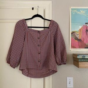 Madewell gingham top